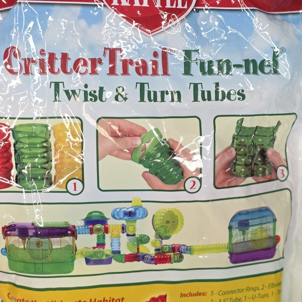 Kaytee Super Pet Crittertrail Fun-Nels Twist & Turn Tube 10cts Hamsters Gerbils - Picture 4 of 7